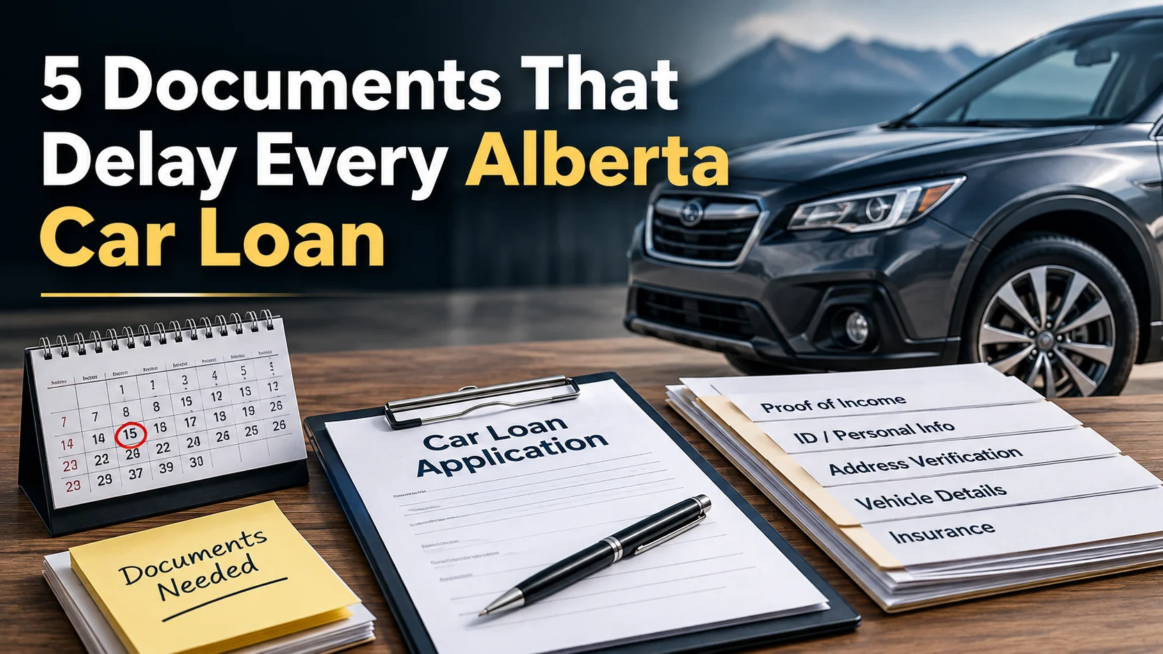 5 Documents That Delay Every Alberta Car Loan